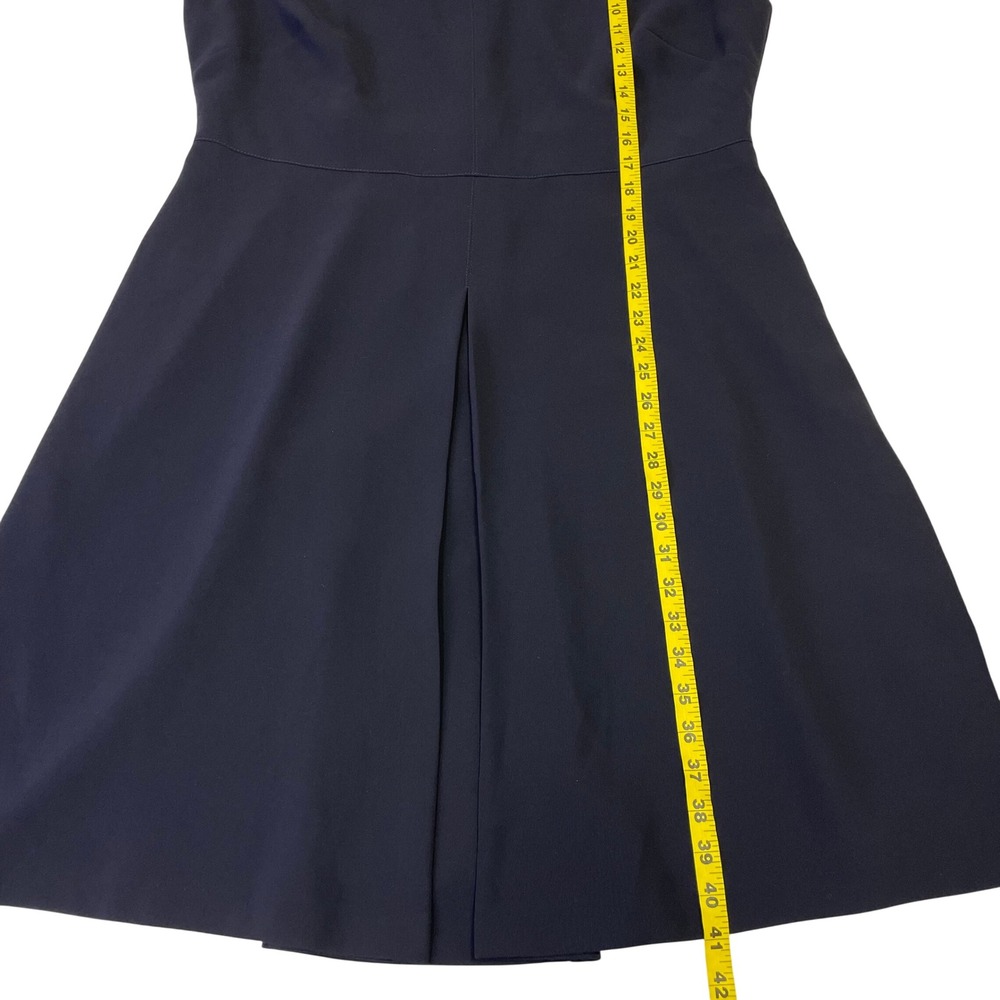 Hobbs London Navy Blue Fit and Flare A-Line Cap Sleeve Dress Size US 14 Office - Picture 15 of 15